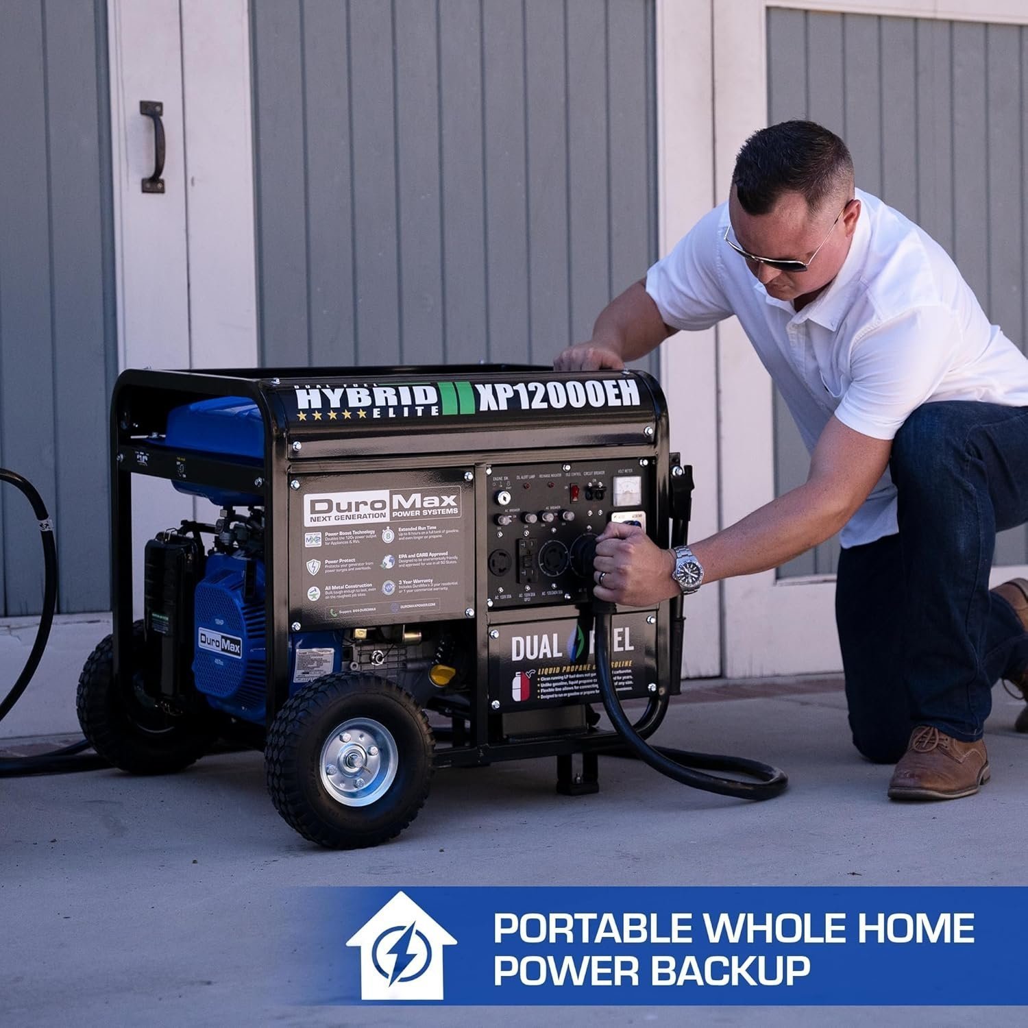 DuroMax XP12000EH 12,000 Watt Dual Fuel Portable Generator - Image 3