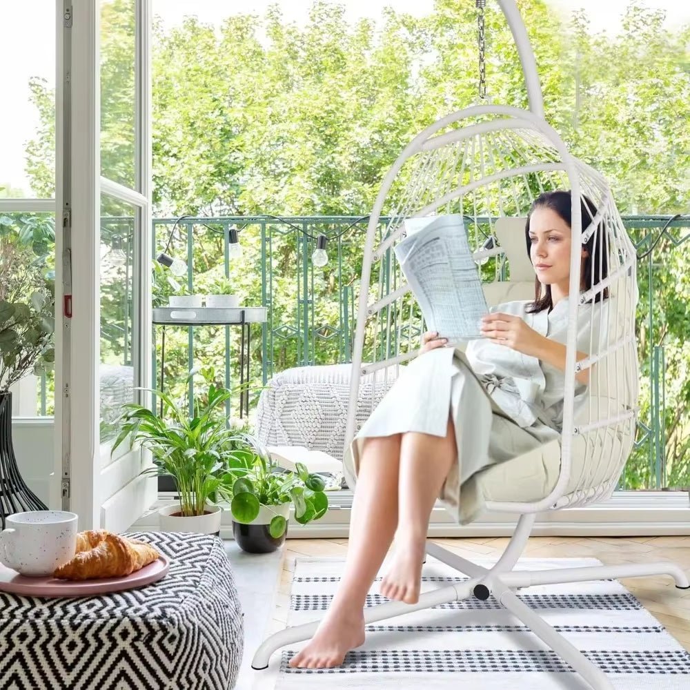 Foldable Egg Chair with Ultra Strong Stand